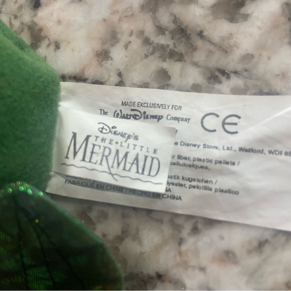 Vtg Disney Store Exclusive The Little Mermaid Ariel 7" Bean Bag Plush - Picture 4 of 9